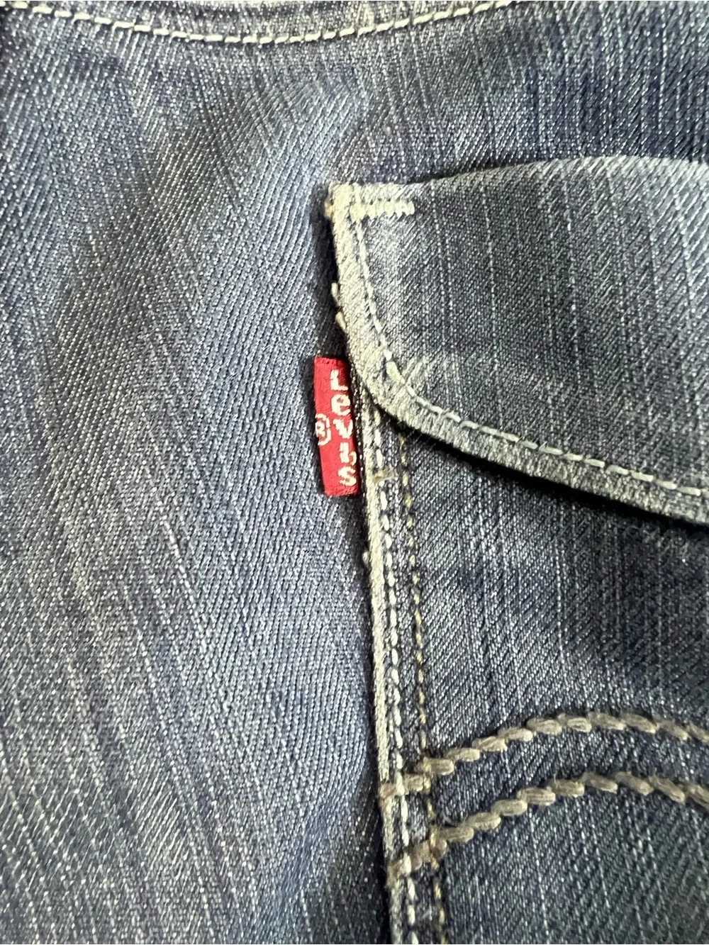 Levi’s 514 Slim Straight Jeans Men’s 36x32 Blue Denim Flap Pocket Casual Classic